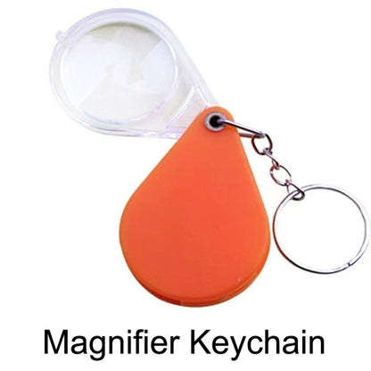 10pcs 10XFold Portable Home Students And Elderly People Hold HD Mini Magnifier Keychain(Orange) - Consumer Electronics by buy2fix | Online Shopping UK | buy2fix