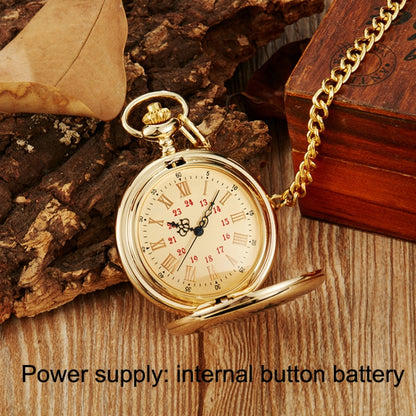 Engraved Vintage Commemorative Quartz Pocket Watch Round Watch, Style: Husband - Necklace Watch Watches by buy2fix | Online Shopping UK | buy2fix