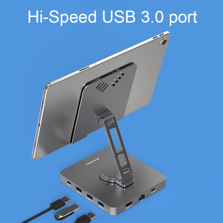 Blueendless 4K HD 60Hz Type-C/USB-C Expansion Dock Mobile Phone Tablet Holder , Spec: 10 in 1 -  by Blueendless | Online Shopping UK | buy2fix