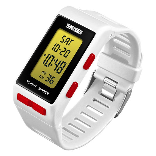 SKMEI 1362 Sports Electronic Watch Fashion Waterproof Countdown Children LED Watch(White) - LED Digital Watches by SKMEI | Online Shopping UK | buy2fix