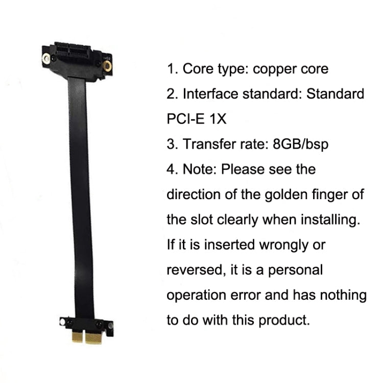 PCI-E 3.0 1X 180-degree Graphics Card Wireless Network Card Adapter Block Extension Cable, Length: 15cm -  by buy2fix | Online Shopping UK | buy2fix