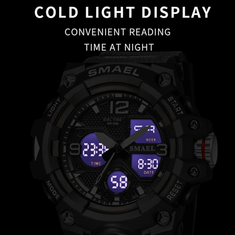 SMAEL 8008 Outdoor Sports Multifunctional Waterproof Luminous Men Watch(Rose Gold) - LED Digital Watches by SMAEL | Online Shopping UK | buy2fix