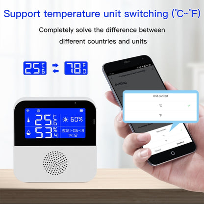 Tuya WIFI Temperature And Humidity Sensor With 2.9inch LCD Display,Spec: Only Sensor - Smart Switch by buy2fix | Online Shopping UK | buy2fix