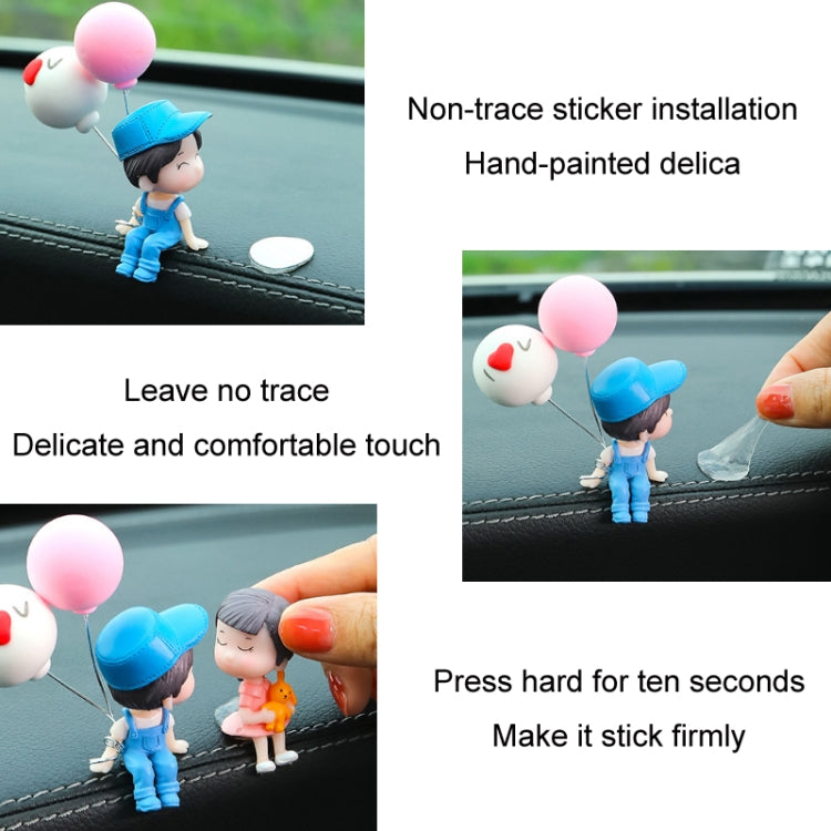 2pcs Car Ornament Ornament Lovely Kissing Couple Doll, Color: Clever - In Car by buy2fix | Online Shopping UK | buy2fix