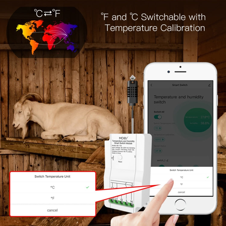 Temperature Probe Tuya Dual-way Temperature and Humidity Switch Timer Smart Switch - Consumer Electronics by buy2fix | Online Shopping UK | buy2fix