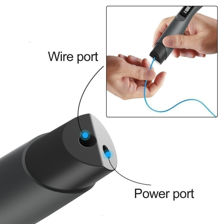 SL-300  3D Printing Pen 8 Speed Control High Temperature Version Support PLA/ABS Filament With UK Plug(Dark Grey) - Consumer Electronics by buy2fix | Online Shopping UK | buy2fix