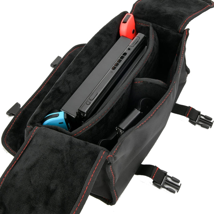 For Nintendo Switch Game Console Storage Bag PU Handbag Carrying Bag(Black) - Bags by buy2fix | Online Shopping UK | buy2fix