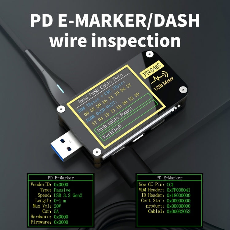 FNIRSI FNB48S USB Voltage Ammeter Multifunctional Fast Charge Tester, Specification: Without Bluetooth -  by FNIRSI | Online Shopping UK | buy2fix