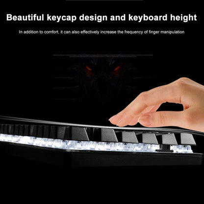 Ajazz AK35I 110 Keys White Light Backlight PBT Keycap Wired Mechanical Keyboard Tea Shaft (Gray White) - Wired Keyboard by Ajazz | Online Shopping UK | buy2fix