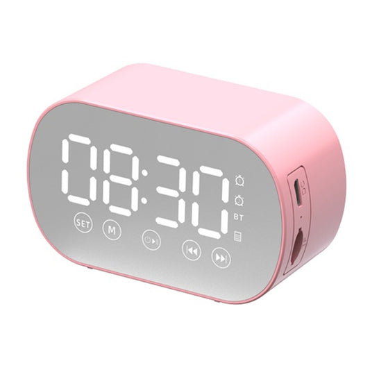 S15 Wireless Card Bluetooth Speaker Mini Alarm Clock(Pink) - Mini Speaker by buy2fix | Online Shopping UK | buy2fix