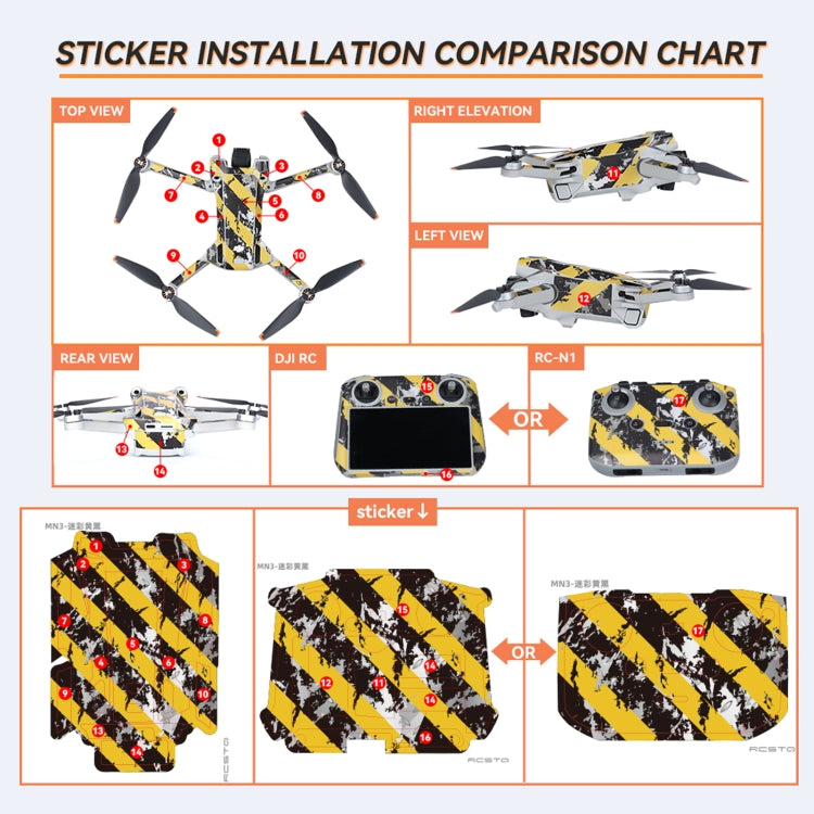 For DJI Mini 3 Pro Remote Control Body Sticker ,Spec: RC-N1 Without Screen(Guitar Singer) - Stickers by RCSTQ | Online Shopping UK | buy2fix