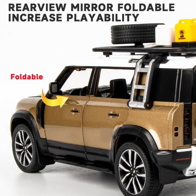 Simulation 1:24 7 Open Doors Alloy Off-Road SUV Car Sound Light Model Children Toy Ornament(Brown) - Model Toys by buy2fix | Online Shopping UK | buy2fix