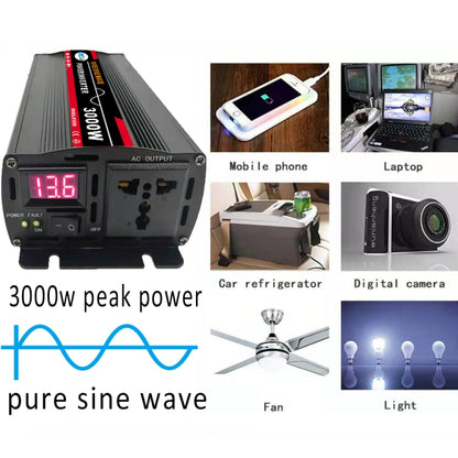 3000W 48V to 220V High Power Car Pure Sine Wave Inverter Power Converter - Pure Sine Wave by buy2fix | Online Shopping UK | buy2fix