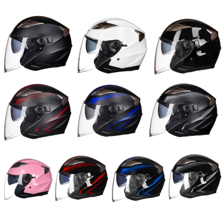 GXT 708 Electric Vehicle Dual Lens Helmet Four Seasons Safety Helmet, Size: XL(Matte Black) - Helmets by GXT | Online Shopping UK | buy2fix