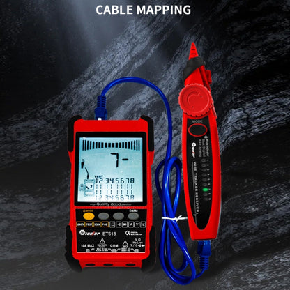 TOOLTOP 600m/1968ft Network Cable Length 2 in 1 Network Cable Finder Multimeter(7 pcs/set) - Digital Multimeter by TOOLTOP | Online Shopping UK | buy2fix