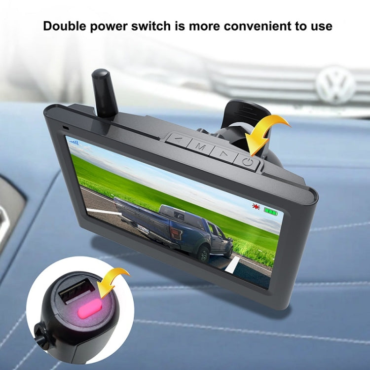 Solar License Plate Frame Wireless Transmission Reversing Camera Display - Rear View Cameras by buy2fix | Online Shopping UK | buy2fix