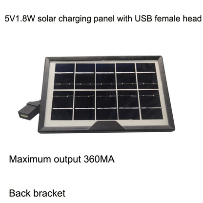 Small Table Lamp Flashlight With USB Female Head 5V/1.8W Solar Panel(Black) - Solar Panels by buy2fix | Online Shopping UK | buy2fix
