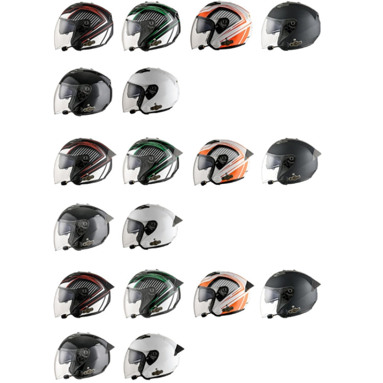 KUQIBAO Motorcycle Smart Bluetooth Sun Protection Double Lens Safety Helmet, Size: L(White+Black Tail) - Helmets by KUQIBAO | Online Shopping UK | buy2fix