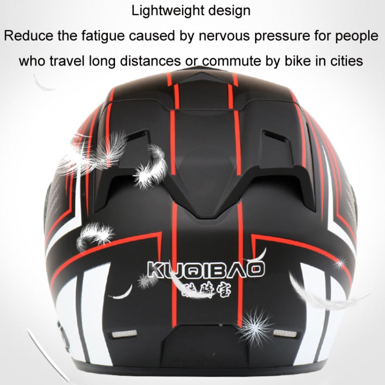 KUQIBAO Motorcycle Smart Bluetooth Sun Protection Double Lens Safety Helmet, Size: M(White) - Helmets by KUQIBAO | Online Shopping UK | buy2fix