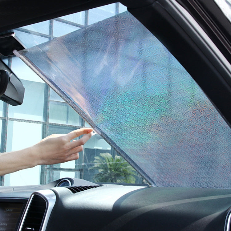 40x60cm Laser Silver Suction Cup Telescopic Car Sun Protection Blackout Curtain - Window Foils & Solar Protection by buy2fix | Online Shopping UK | buy2fix