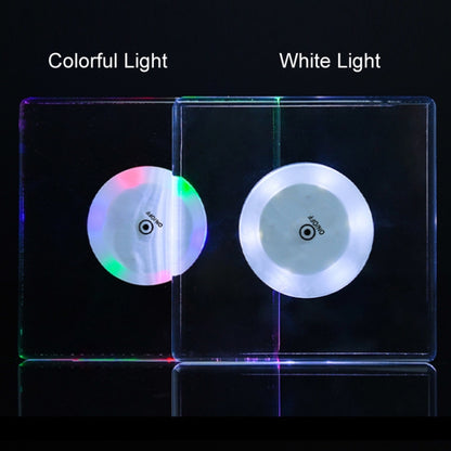 100x4mm Octagonal LED Light Up Acrylic Coaster Transparent Crystal Base(Colorful Light) - Car Drink Holders by buy2fix | Online Shopping UK | buy2fix