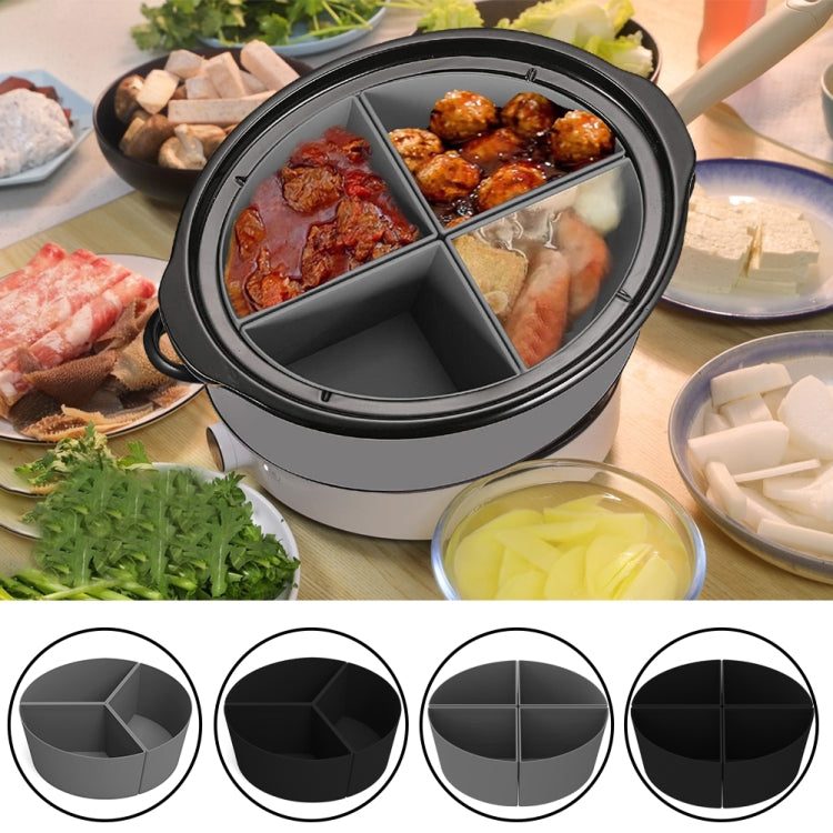 For Crockpot 6QT Slow Cooker Silicone Liners Divider Reusable Leak Proof Mats, Spec: Gray 3 Compartments - Kitchen Machine Accessories by buy2fix | Online Shopping UK | buy2fix
