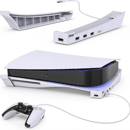 For PS5 IPEGA Horizontal Stand with 4-Port USB Hub Base Holder - Holder by IPEGA | Online Shopping UK | buy2fix