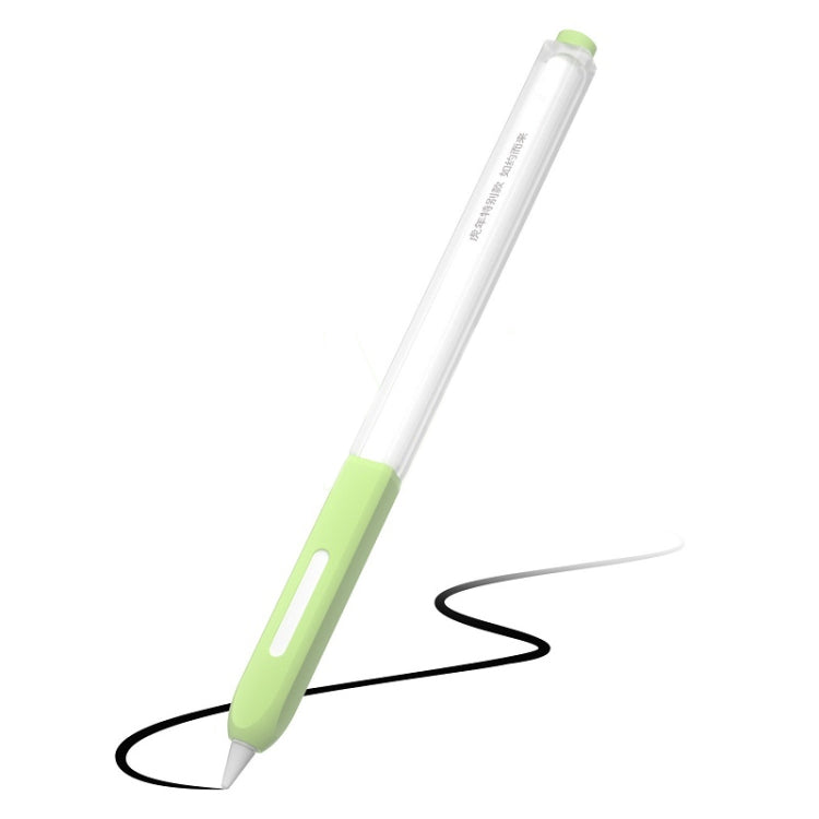 For Apple Pencil 2 Non-Slip Anti-Fall Translucent Segmented Pen Case(Mint Green) - Pencil Accessories by buy2fix | Online Shopping UK | buy2fix