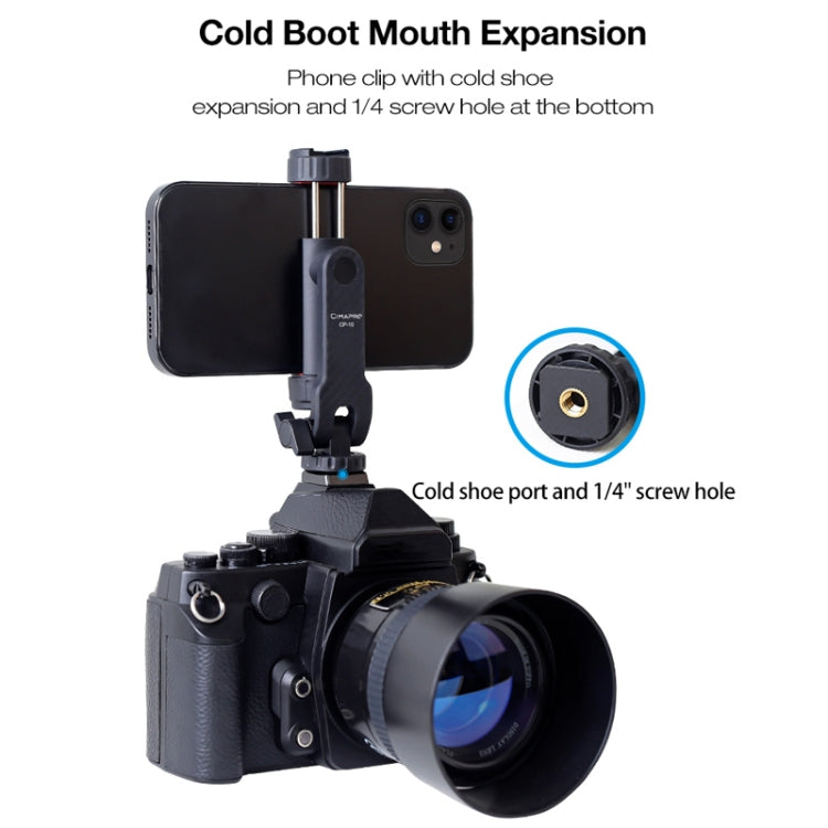 Cimapro Swivel Cold Boot Camera Phone Mount Bracket External Tripod(Black) - Other Accessories by Cimapro | Online Shopping UK | buy2fix