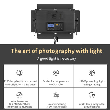 Pixel P45pro High Bright Dual Color Temperature Fill Light 120W Normal Bright Studio Camera Soft Light(A Set With US Plug Adaptor) -  by Pixel | Online Shopping UK | buy2fix