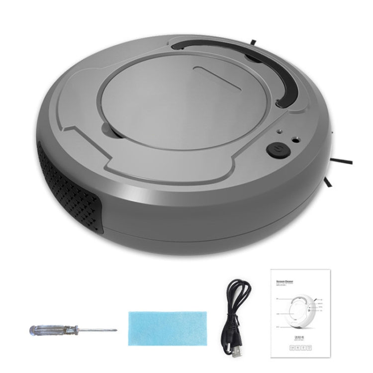 3-in-1 1800pa Smart Cleaning Robot Rechargeable Auto Robotic Vacuum Dry Wet Mopping Cleaner(Gray) - Robot Vacuum Cleaner by buy2fix | Online Shopping UK | buy2fix