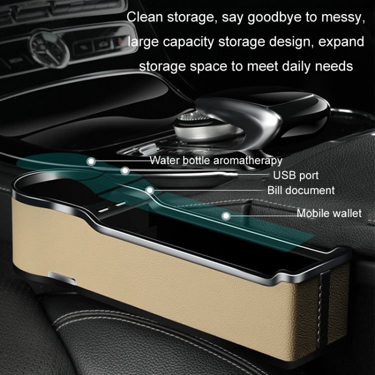 Car Seat Gap Storage Box Multifunctional Mobile Phone USB Charger, Color: QC3.0 Red - Stowing Tidying by buy2fix | Online Shopping UK | buy2fix