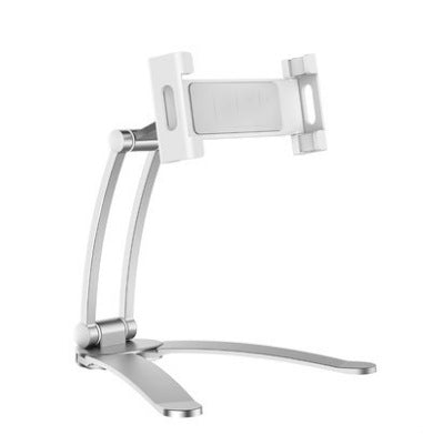 2 In 1 Aluminum Alloy Tablet PC Holder Wall Mount Mobile Phone Holder(Silver) - Desktop Holder by buy2fix | Online Shopping UK | buy2fix