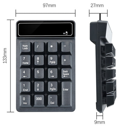 K3 19 Key 2.4G Wireless Mini Digital Keyboard Suspension Machinery Keypad(Black) - Mini Keyboard by buy2fix | Online Shopping UK | buy2fix