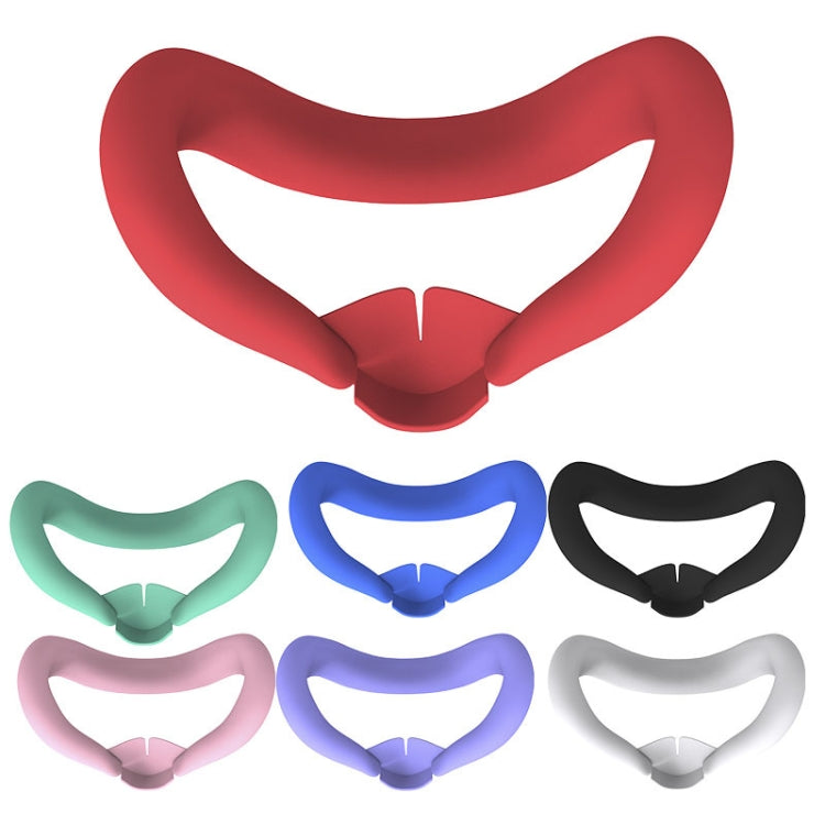 For Meta Quest 3 Silicone Face Cover Eye Mask with Nose Pad(Red) - VR Accessories by buy2fix | Online Shopping UK | buy2fix