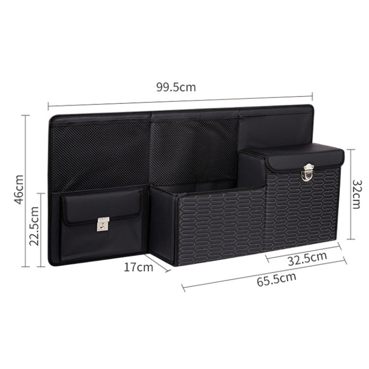 Car Multi-function Leather Trunk Foldable Storage Box(Coffee) - Stowing Tidying by buy2fix | Online Shopping UK | buy2fix