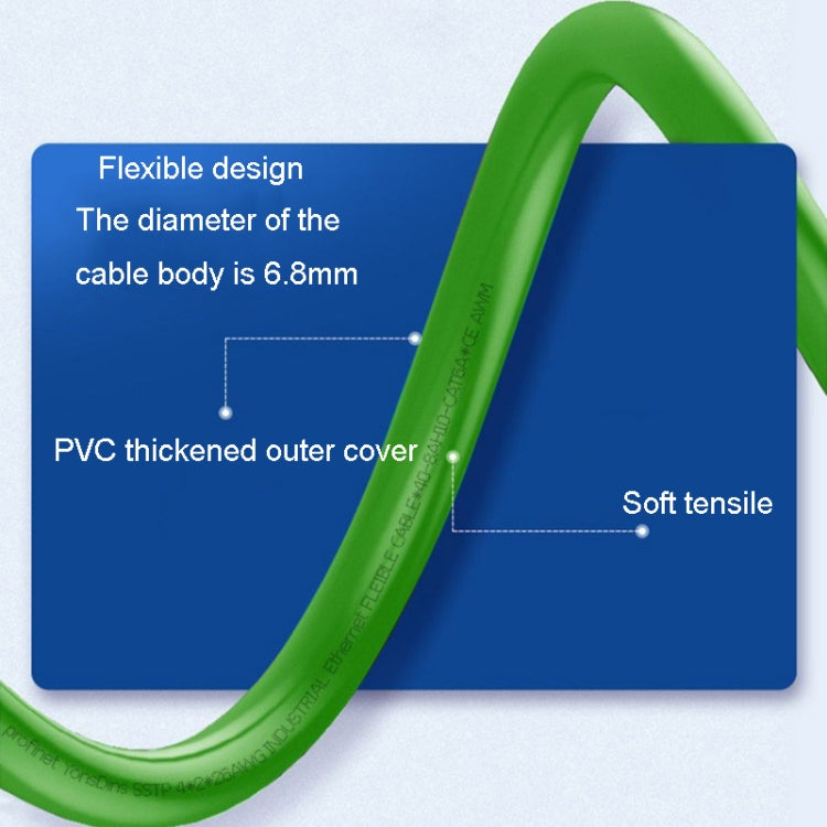 5m CAT6 Double Shielded Gigabit Industrial Cable Vibration-Resistant And Highly Flexible Drag Chain Cable - Lan Cable and Tools by buy2fix | Online Shopping UK | buy2fix