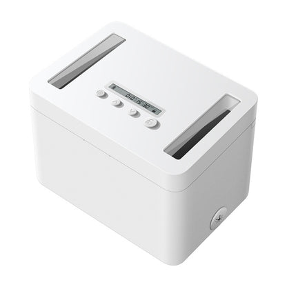 Vaydeer Metal Timed Self-Control Phone Lock Box With Child Lock And LED Display, Spec: Small White - Padlocks by Vaydeer | Online Shopping UK | buy2fix