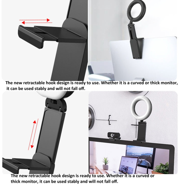 Desktop Ring Fill Light Video Conferencing Computer Fill Lamp With Multi-Function Bracket 3000-6500K - Ring Light by buy2fix | Online Shopping UK | buy2fix