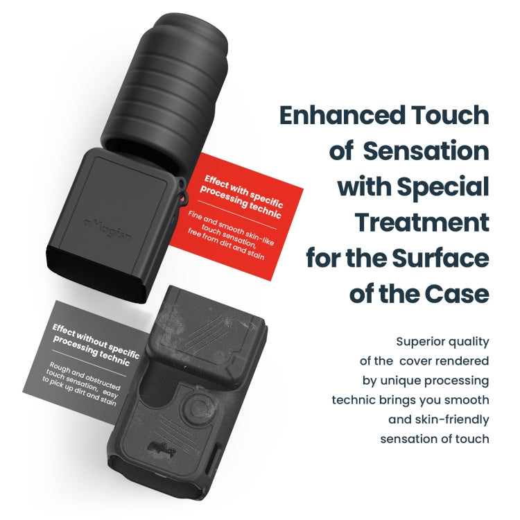 For DJI Osmo Pocket 3 AMagisn Silicone Protection Case Movement Camera Accessories, Style: 5 In 1 Black - Case & Bags by aMagisn | Online Shopping UK | buy2fix