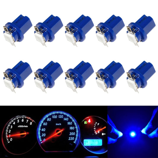 10 PCS T8.5 5050 Led 1 SMD Car Gauge Dash Bulb Dashboard Instrument Light Wedge Interior Lamp(Blue) - Instrument Lights by buy2fix | Online Shopping UK | buy2fix