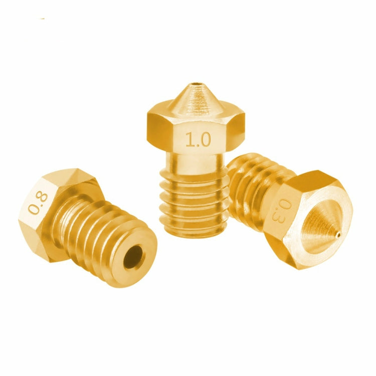 8 PCS Bugatti 3D Printer Accessories E3D-V5 V6 Nozzle M6 Thread Consumables Hot Nozzle, Size:1.75/0.25mm - Consumer Electronics by buy2fix | Online Shopping UK | buy2fix