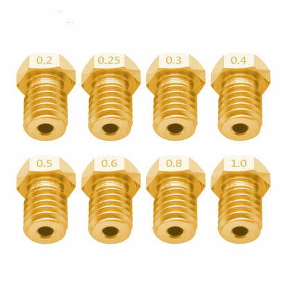 8 PCS Bugatti 3D Printer Accessories E3D-V5 V6 Nozzle M6 Thread Consumables Hot Nozzle, Size:3/0.4mm - Consumer Electronics by buy2fix | Online Shopping UK | buy2fix