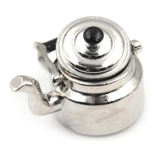 Dollhouse Miniature Metal Tea Kettle Pot Classic Pretend Play Furniture Toys for Kitchen Accessory - Toys & Hobbies by buy2fix | Online Shopping UK | buy2fix