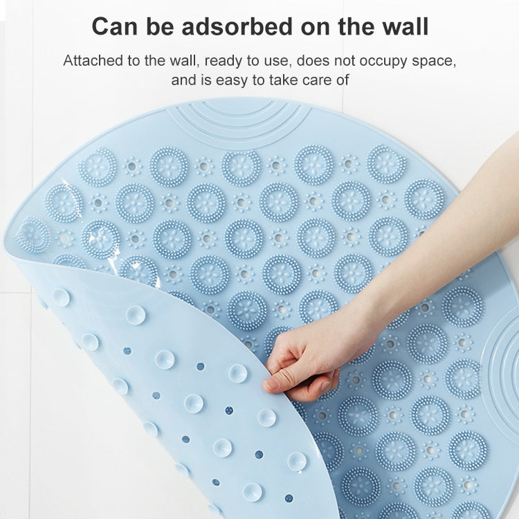 Bathroom Anti-slip Round Mat Suction Cup Massage Foot Pad(Gray) - Bath Mats by buy2fix | Online Shopping UK | buy2fix