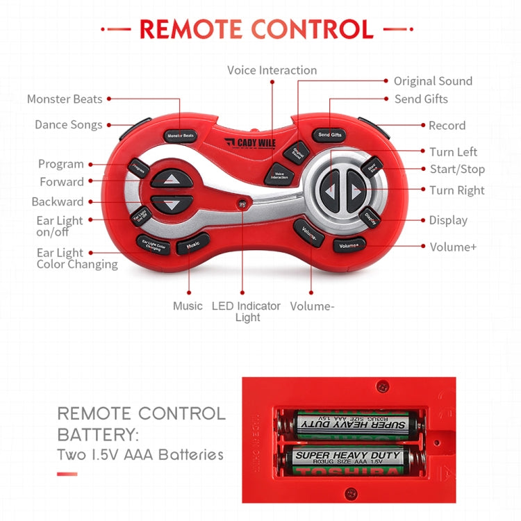 JJR/C R4 Cady Wile 2.4GHz Intelligent Remote Control Robo-advisor Money Management Robots Toy with Colorful LED Light, Remote Control Distance: 15m, Age Range: 8 Years Old Above (Red) - RC Robots by JJR/C | Online Shopping UK | buy2fix