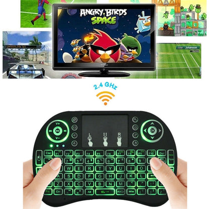 Support Language: Russian i8 Air Mouse Wireless Backlight Keyboard with Touchpad for Android TV Box & Smart TV & PC Tablet & Xbox360 & PS3 & HTPC/IPTV - MINI PC Accessories & Gadgets by buy2fix | Online Shopping UK | buy2fix