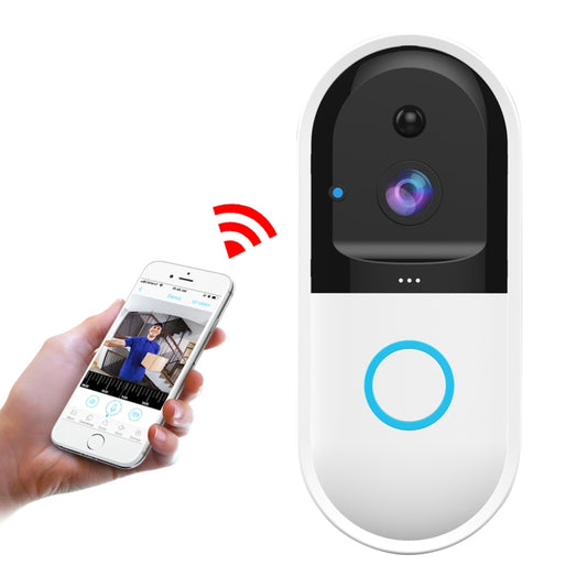 B50 720P Smart WiFi Video Visual Doorbell, Support Phone Remote Monitoring & Night Vision & SD Card (White) - Security by buy2fix | Online Shopping UK | buy2fix