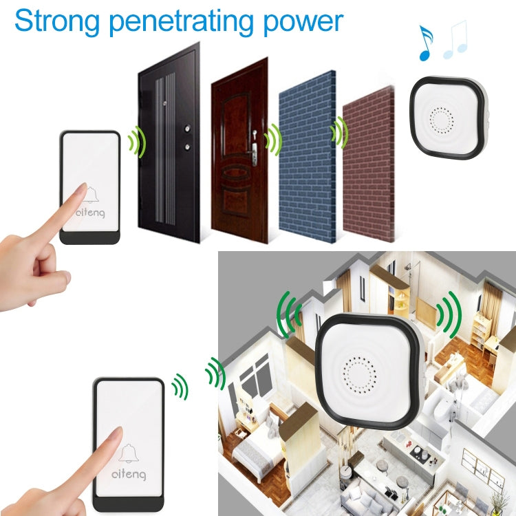 AITENG V029J Wireless Batteryless WIFI Doorbell, US Plug - Wireless Doorbell by AITENG | Online Shopping UK | buy2fix