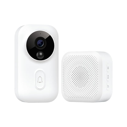 Original Xiaomi Mijia 1280x720P Smart Video Visual Doorbell with Doorbell Receiver, Support Infrared Night Vision & Change Voice Intercom & Real-time Video Viewing(White) - Security by Xiaomi | Online Shopping UK | buy2fix